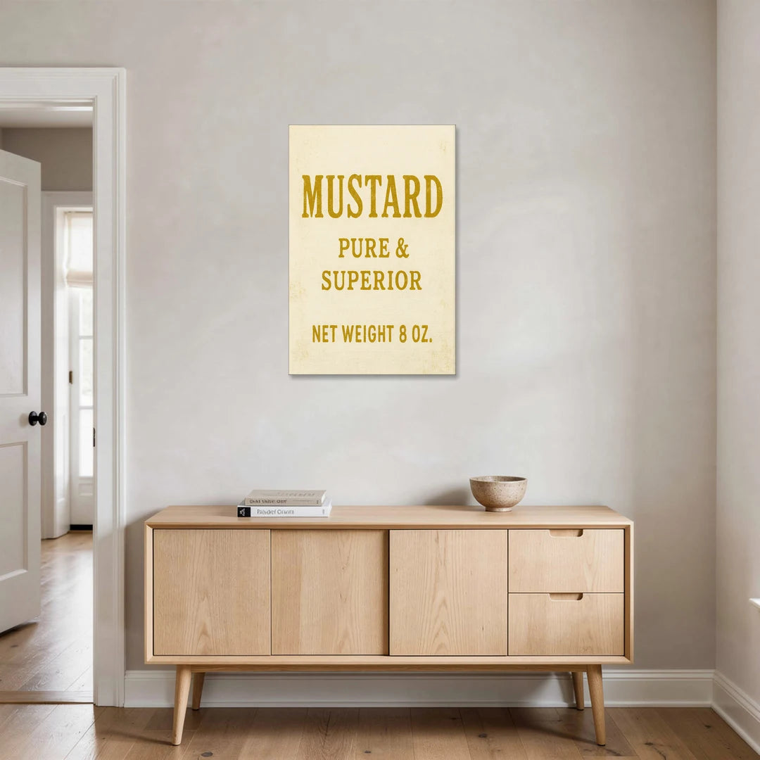Vintage Superior Mustard - Canvas Wall Art - Coffee Table - 24x36