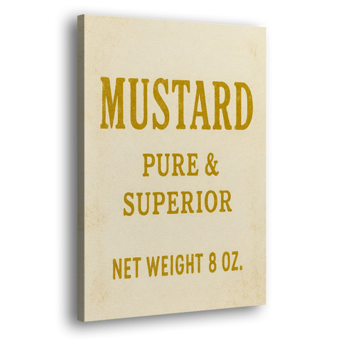 Vintage Superior Mustard - Canvas Wall Art