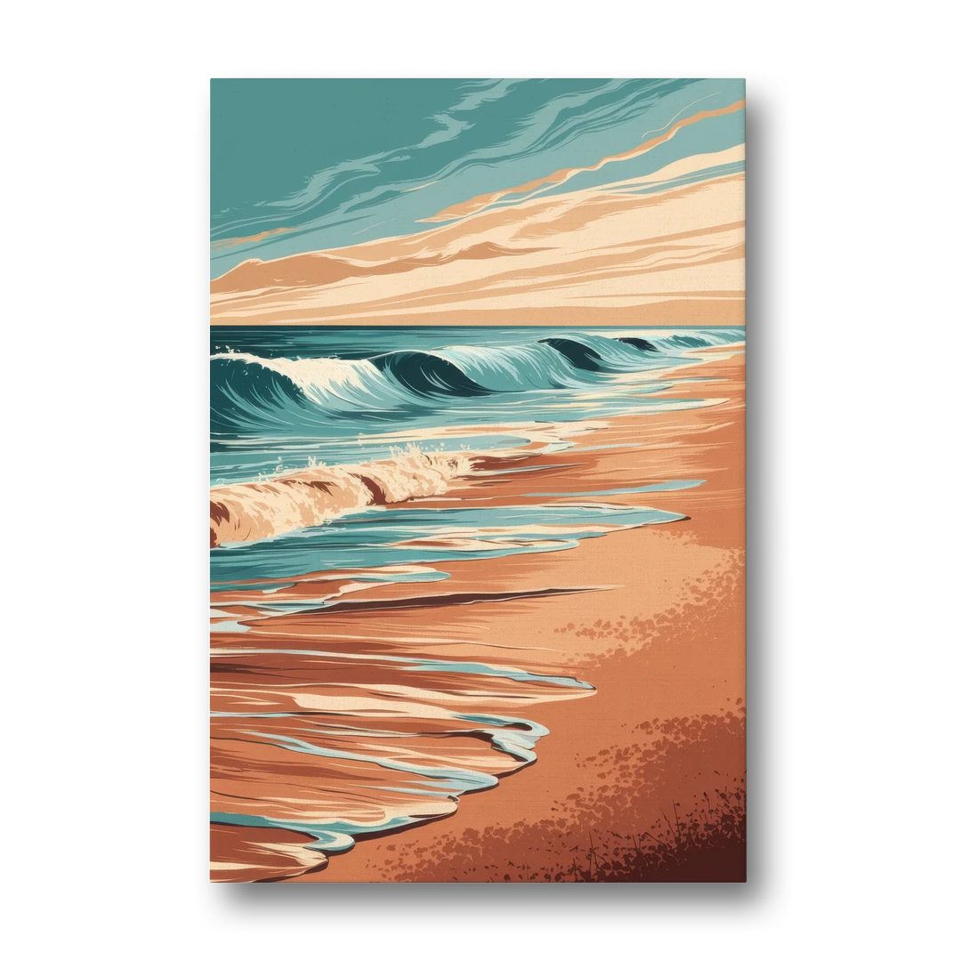 Virginia Beach Atlantic Waves - Canvas Wall Art - Front