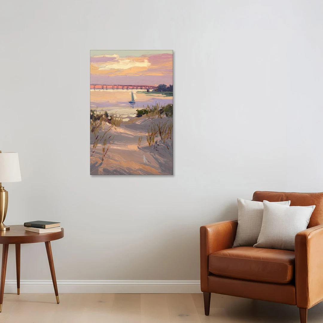Virginia Beach Chesapeake Bay Views - Canvas Wall Art - Sofa - 24x36