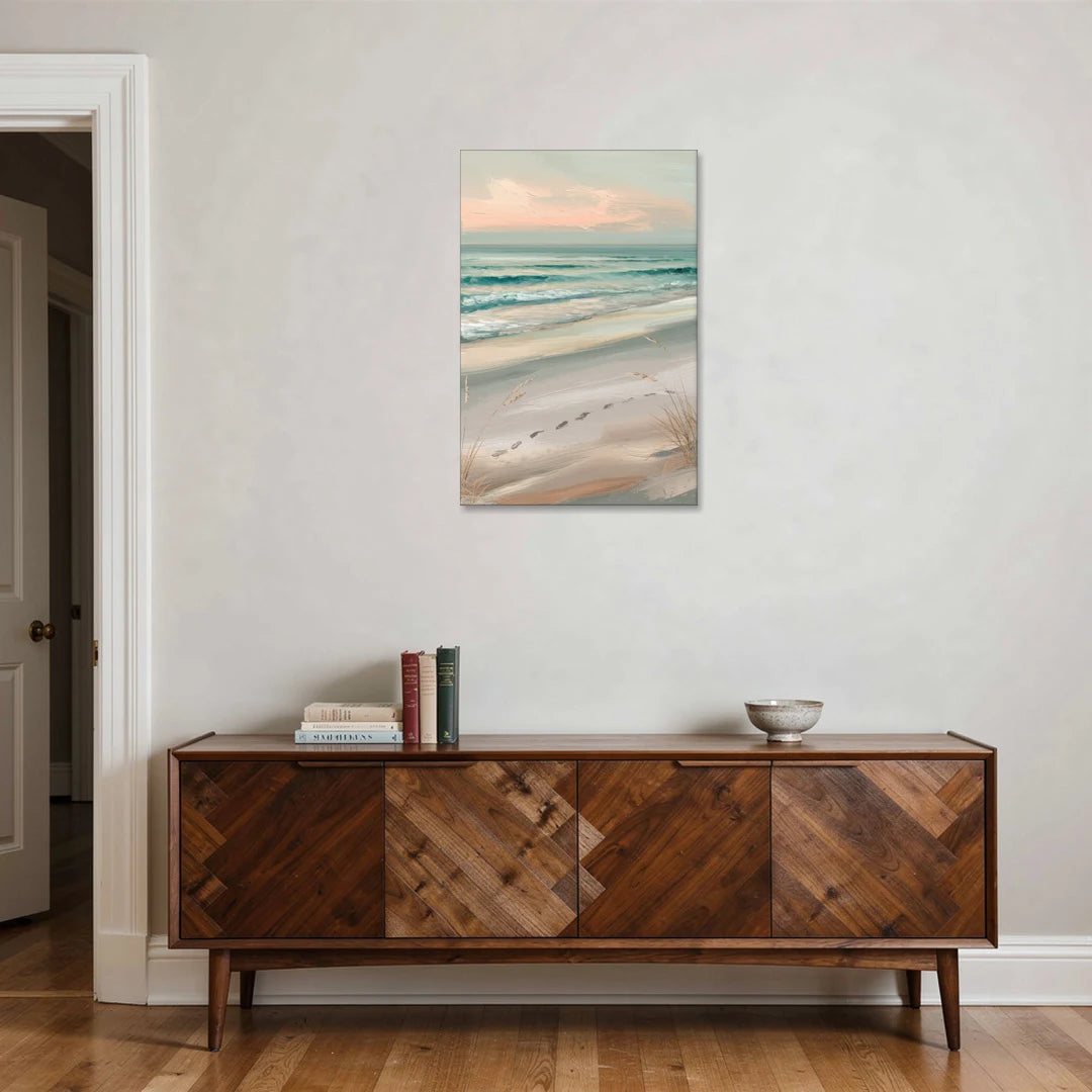 Virginia Beach Sand and Surf - Canvas Wall Art - Coffee Table - 24x36