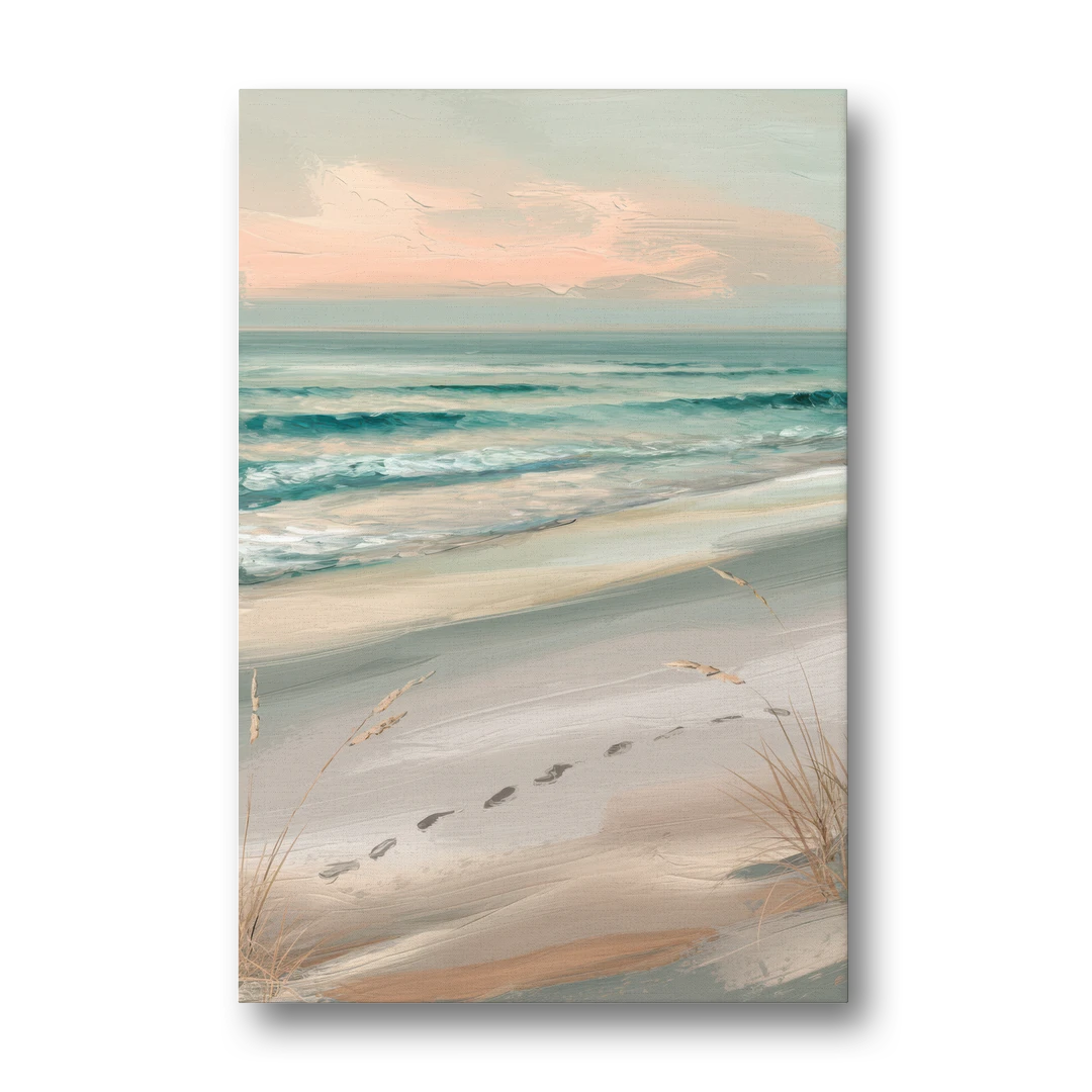 Virginia Beach Sand and Surf - Canvas Wall Art - Front