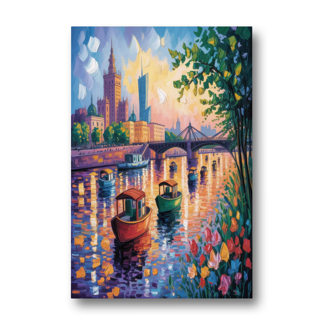 Vistula River View - Canvas Wall Art - Front