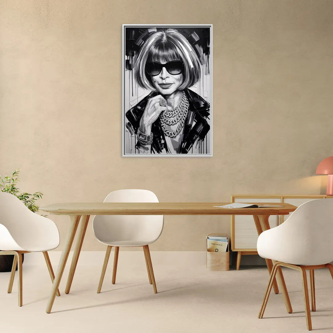 Vogue Soul 2.0 - Living Room White Frame Canvas