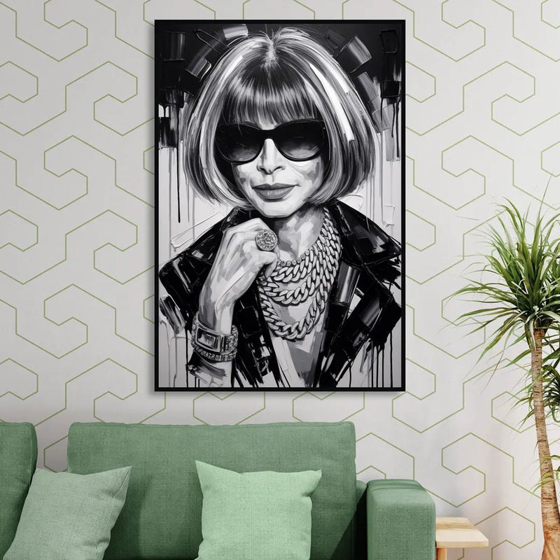 Vogue Soul 2.0 Sitting Room - Black Canvas Wall Art