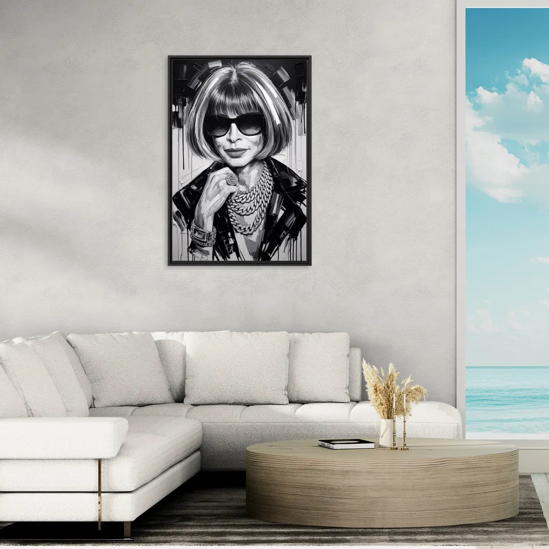 Vogue Soul 2.0 - Living Room Black Frame Canvas
