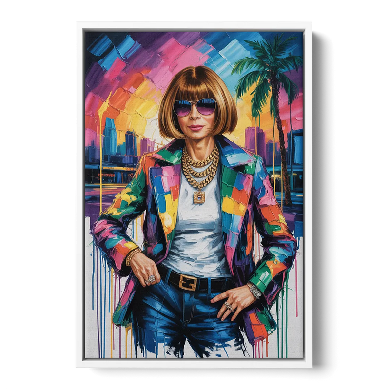 Vogue Soul Front - White Canvas Wall Art