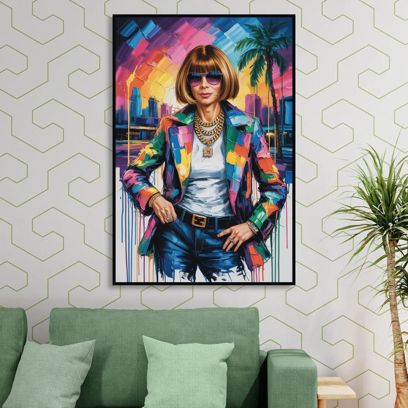 Vogue Soul Living Room - Black Canvas Wall Art