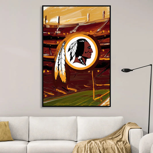 Washington Commanders Legacy Living Room - Black Canvas Wall Art