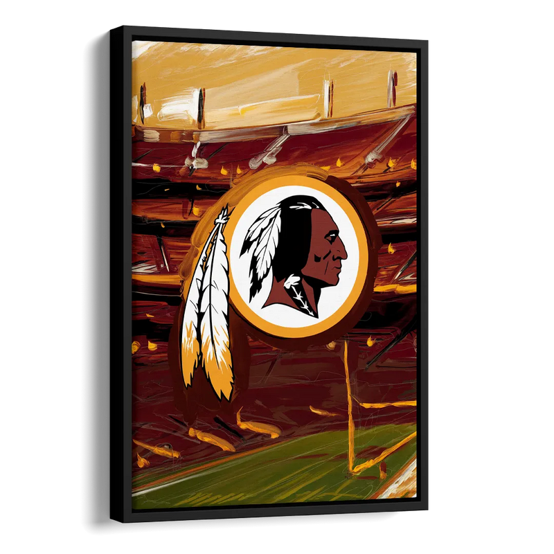 Washington Commanders Legacy Side - Black Canvas Wall Art