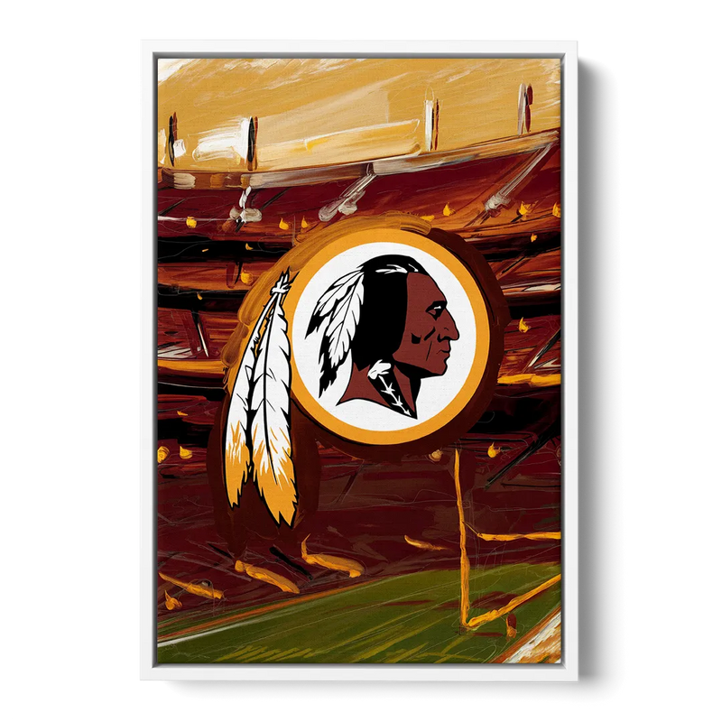 Washington Commanders Legacy Front - White Canvas Wall Art