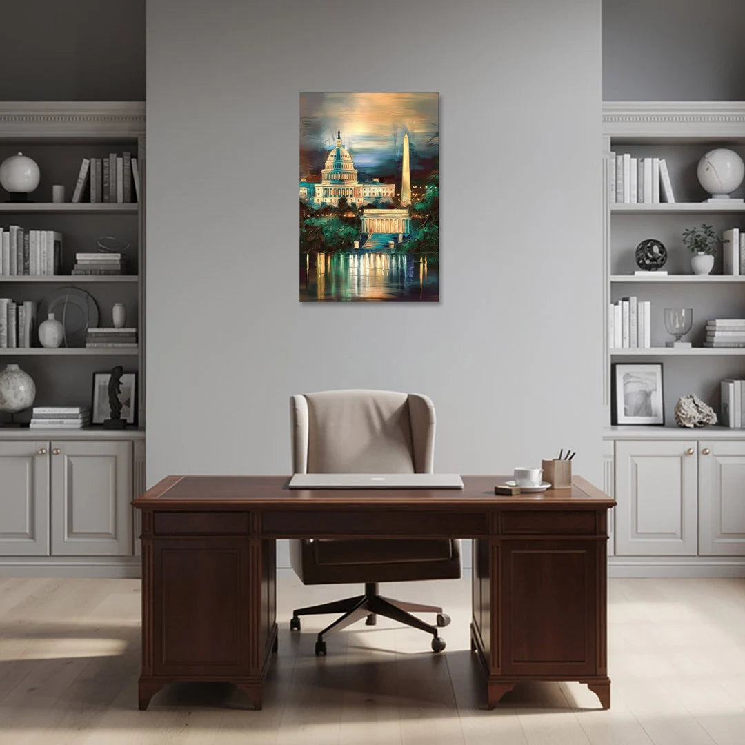 Washington DC Historic Landmarks - Canvas Wall Art - Office - 24x36