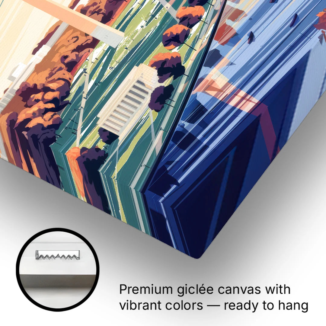 Washington Dc Aerial View - Canvas Wall Art - Gallery Wrap Corner