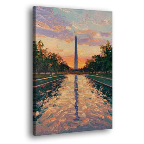 Washington Monument Reflection - Canvas Wall Art