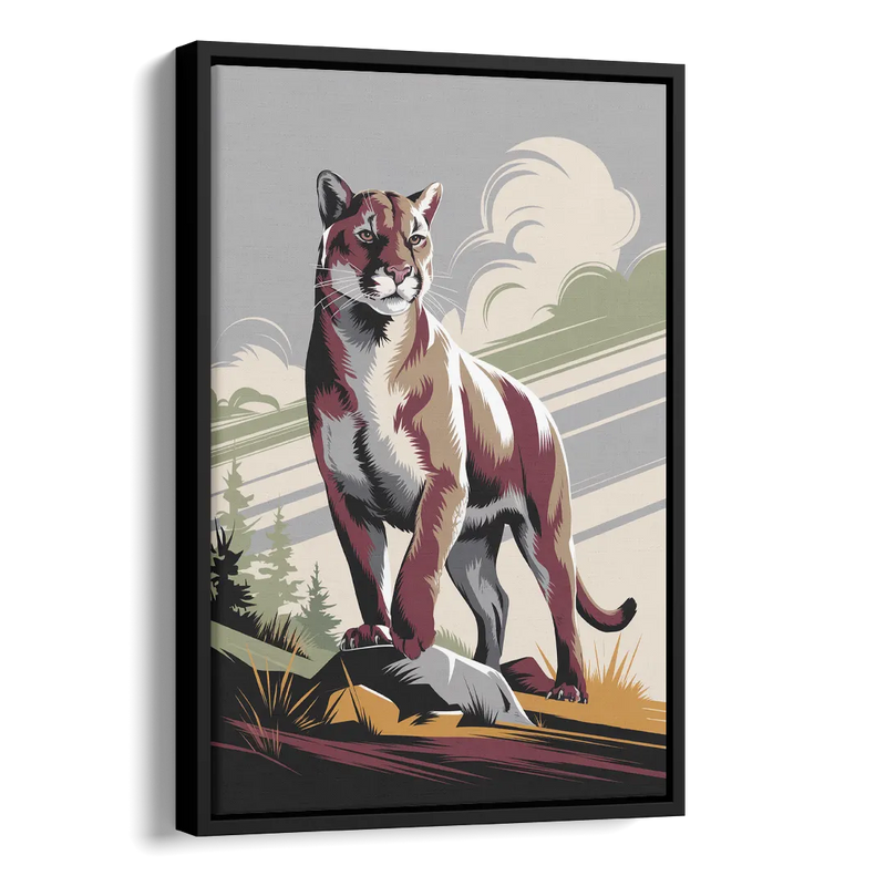 Washington State Cougars Pride Side - Black Canvas Wall Art