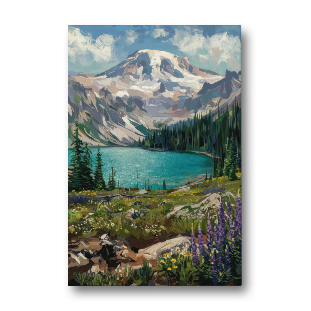 Washington State Mountain View - Canvas Wall Art - Front