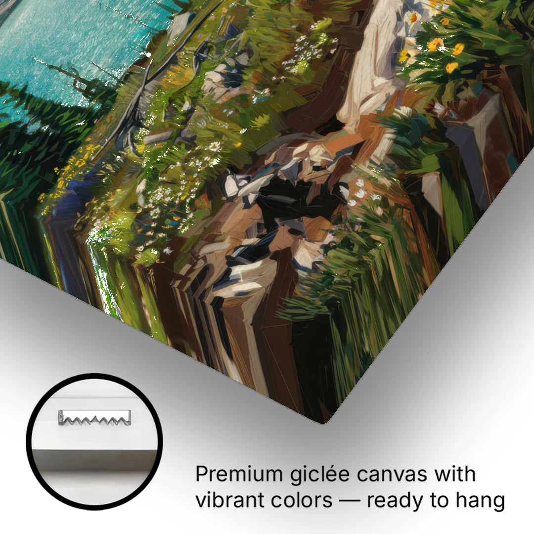 Washington State Mountain View - Canvas Wall Art - Gallery Wrap Corner
