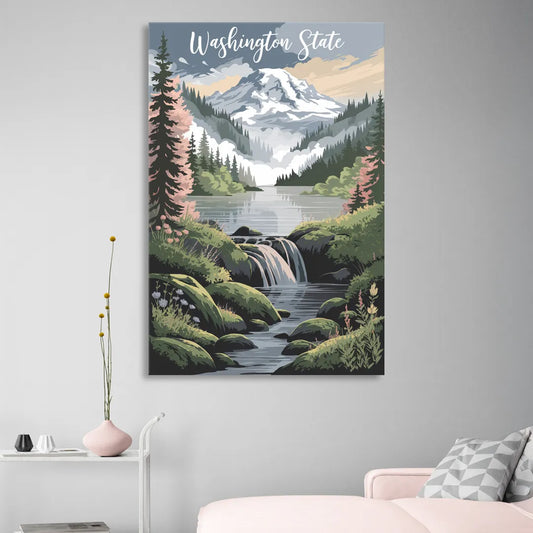 Washington State Nature Scenes Living Room - Canvas Wall Art