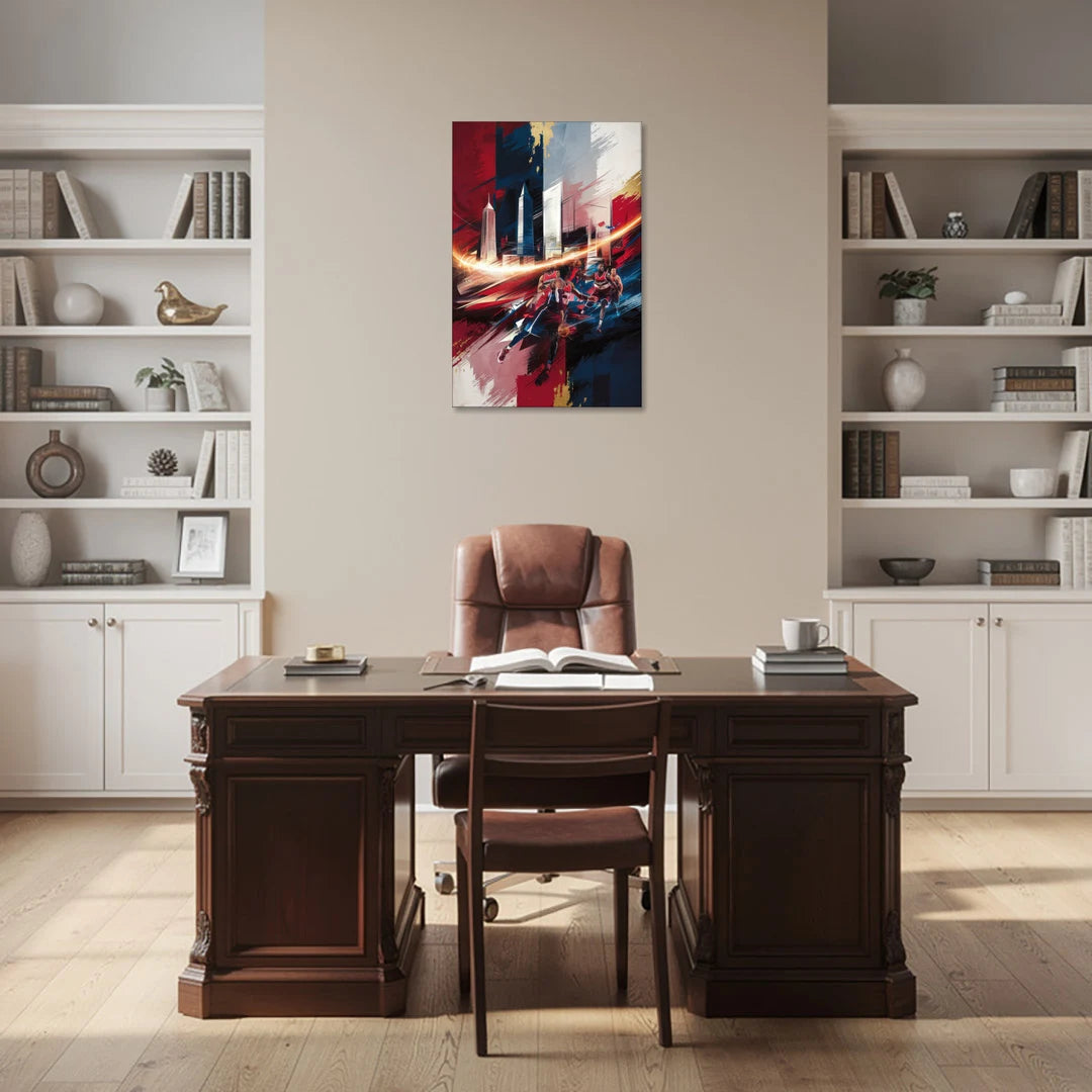 Washington Wizards Basketball - Canvas Wall Art - Office - 24x36