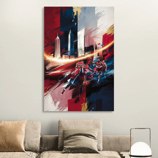 Washington Wizards Basketball Living Room - Canvas Wall Art