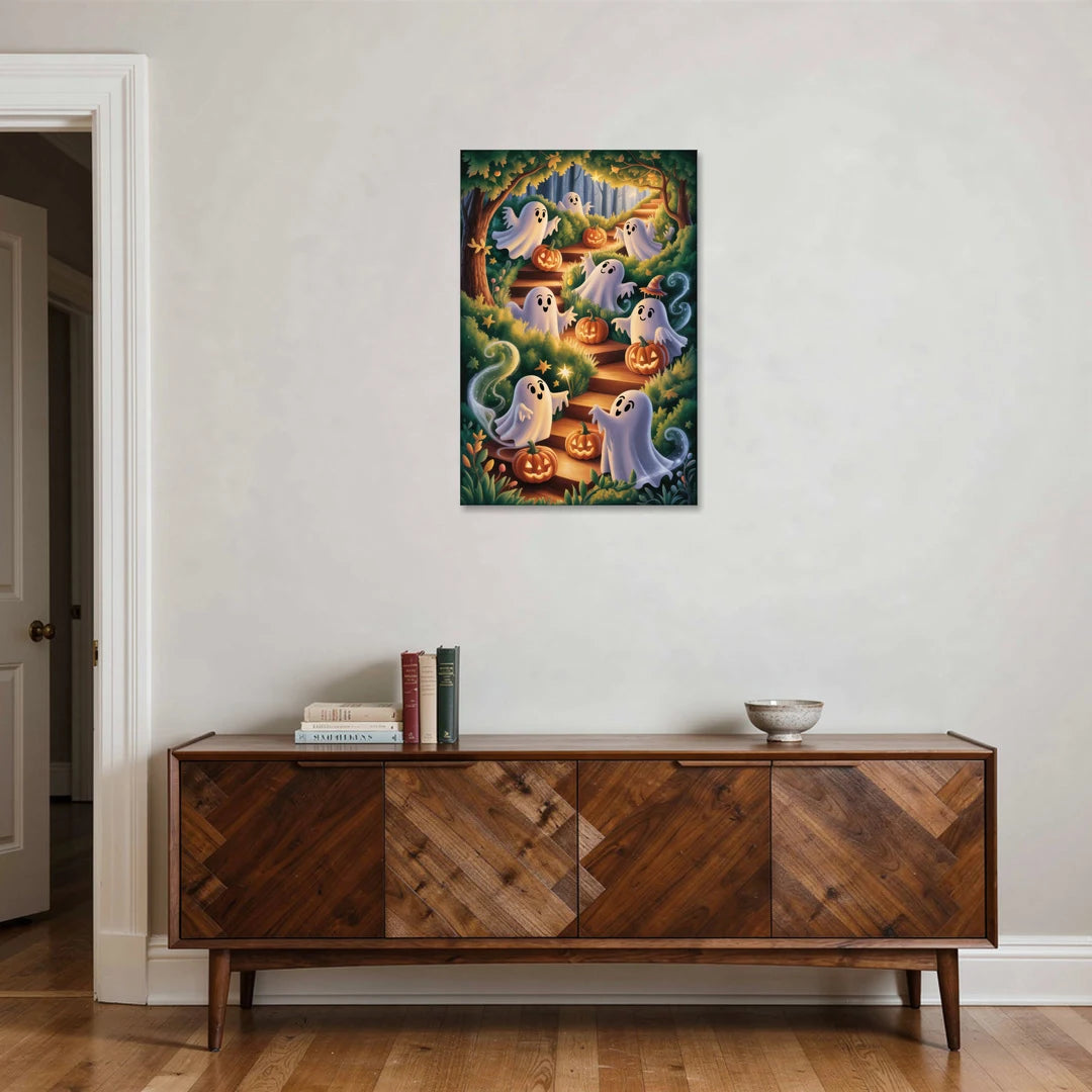 Whimsical Forest Magic Cute Halloween - Canvas Wall Art - Coffee Table - 24x36