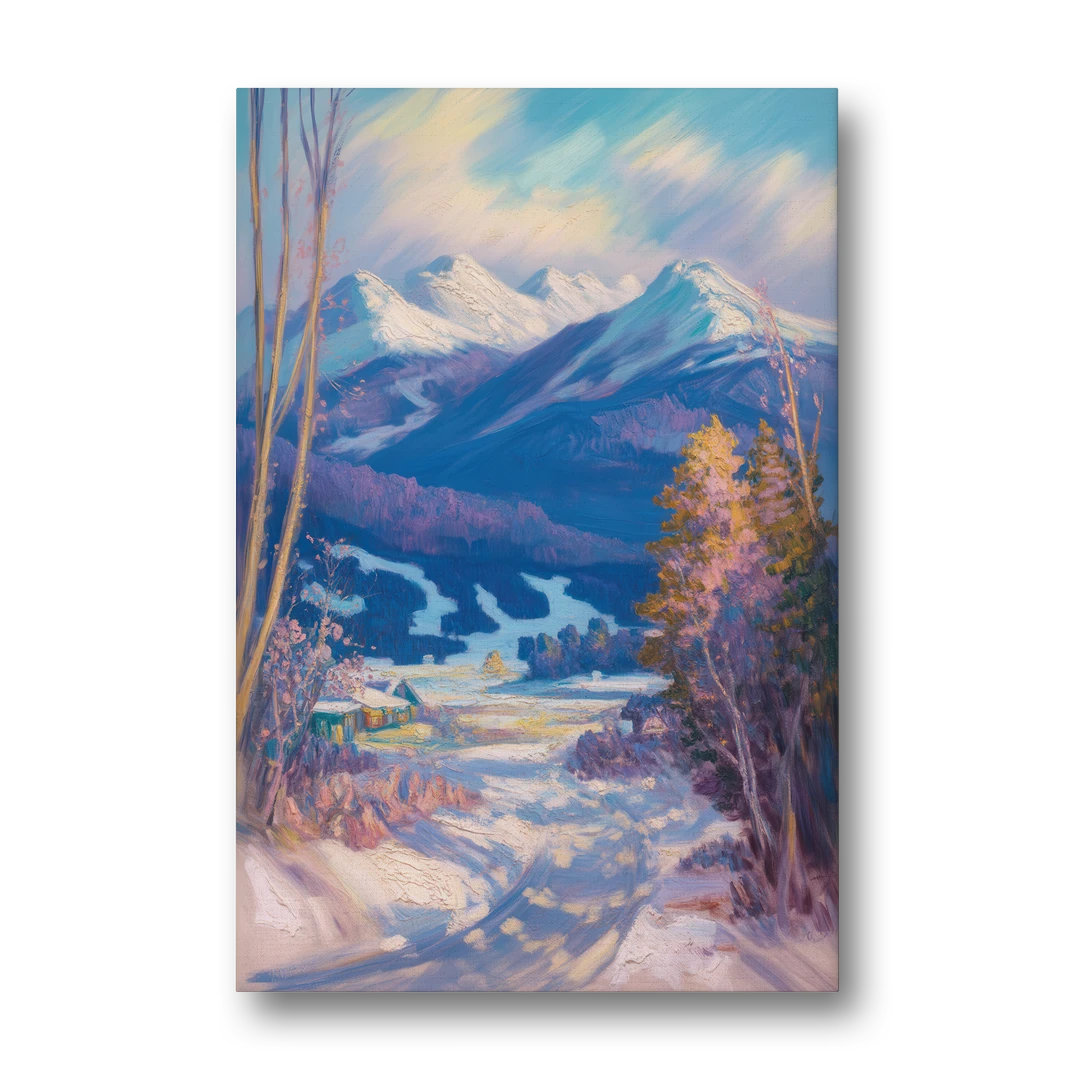 Whistler Snowy Peaks - Canvas Wall Art - Front