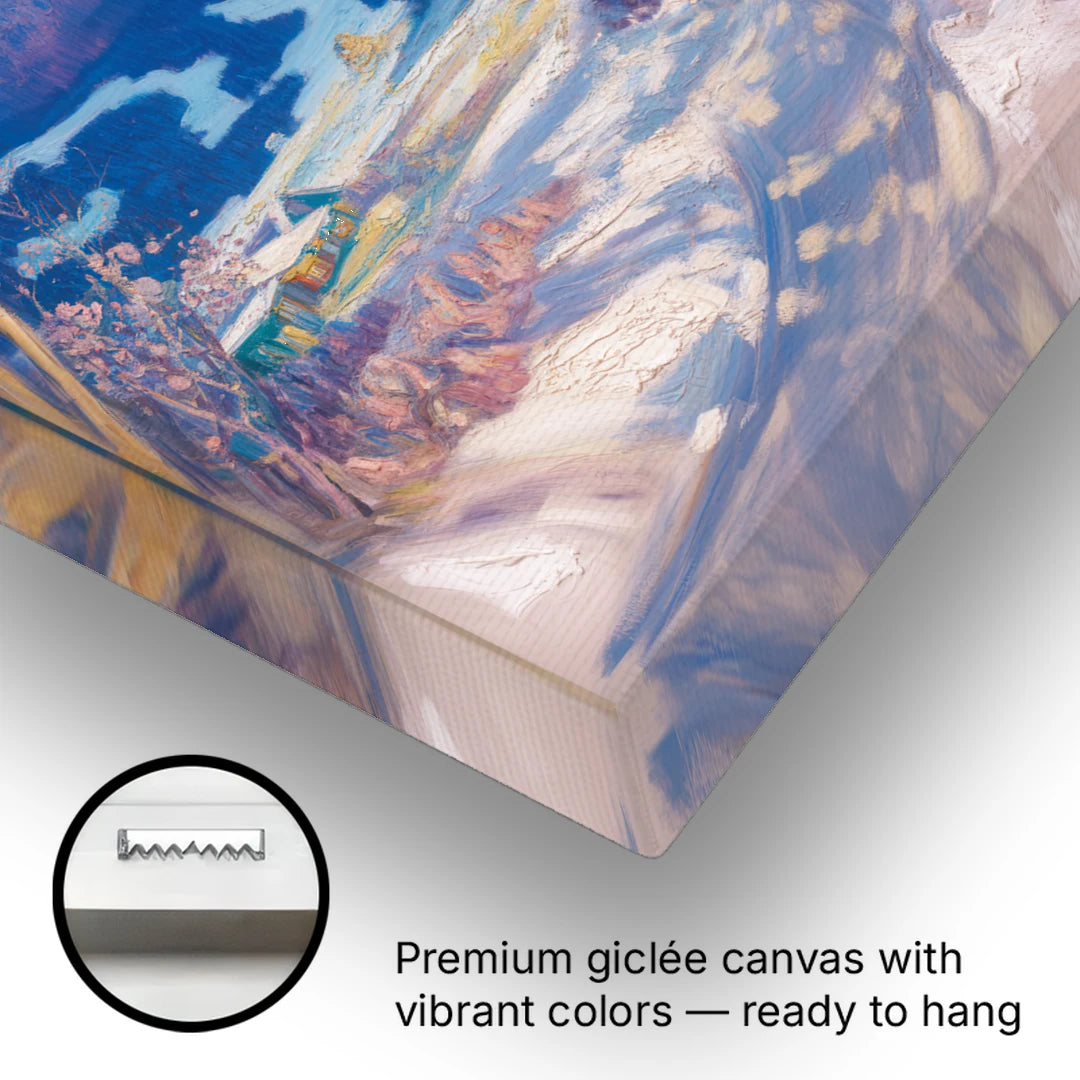 Whistler Snowy Peaks - Canvas Wall Art - Gallery Wrap Corner