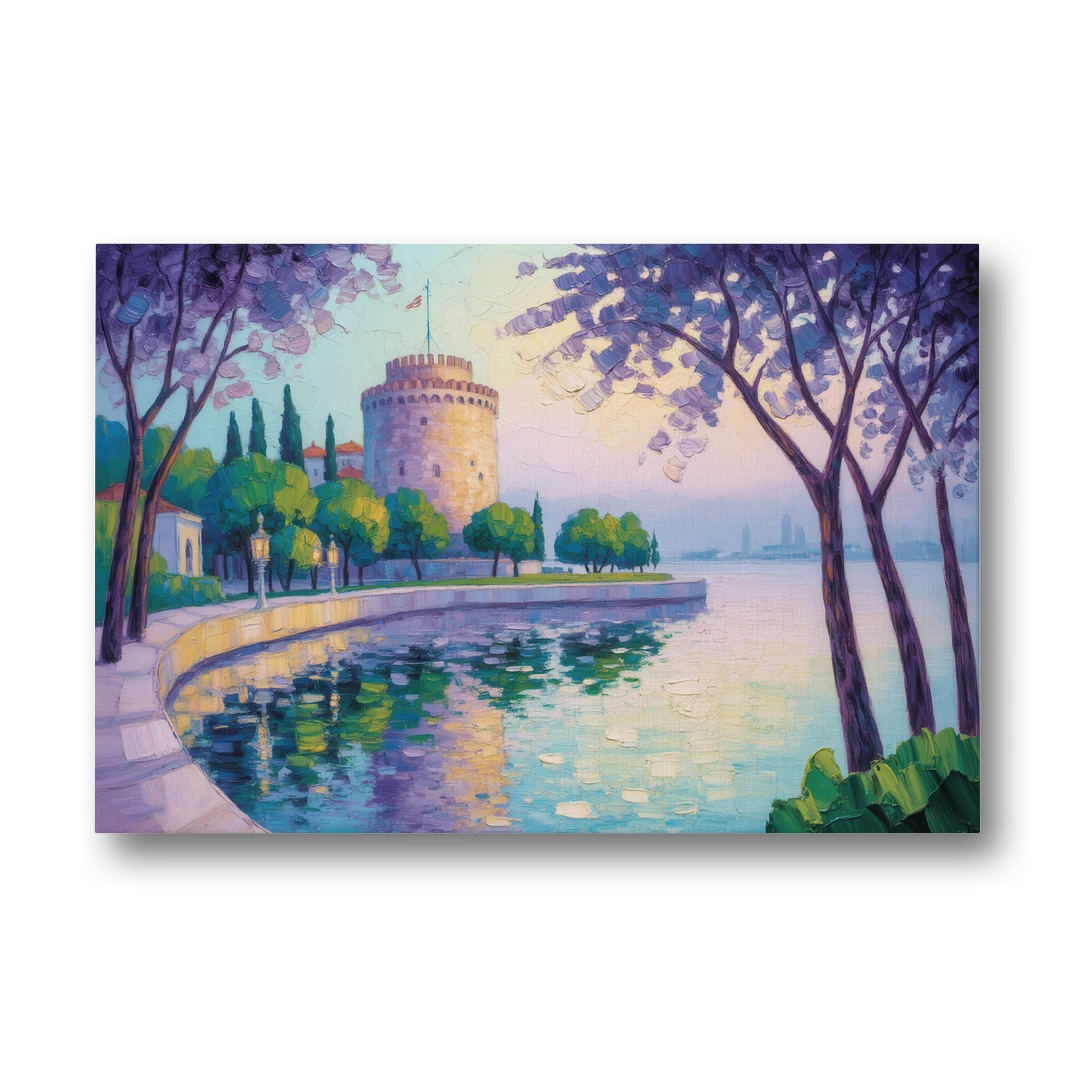 White Tower Serenity - Canvas Wall Art - Front