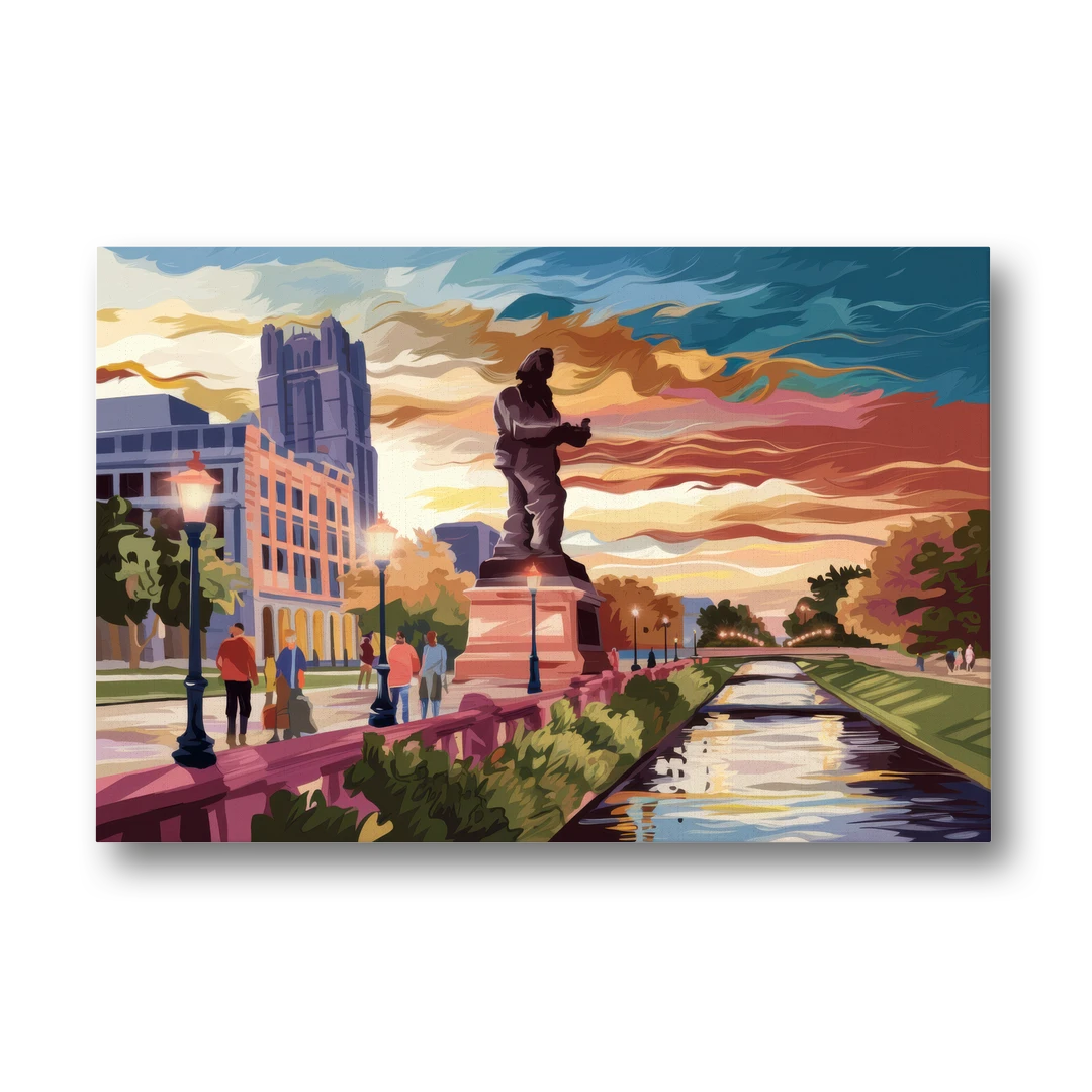 Wichita Historic Landmarks - Canvas Wall Art - Front