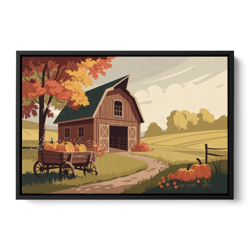 Wichita Rustic Charm Front - Black Canvas Wall Art
