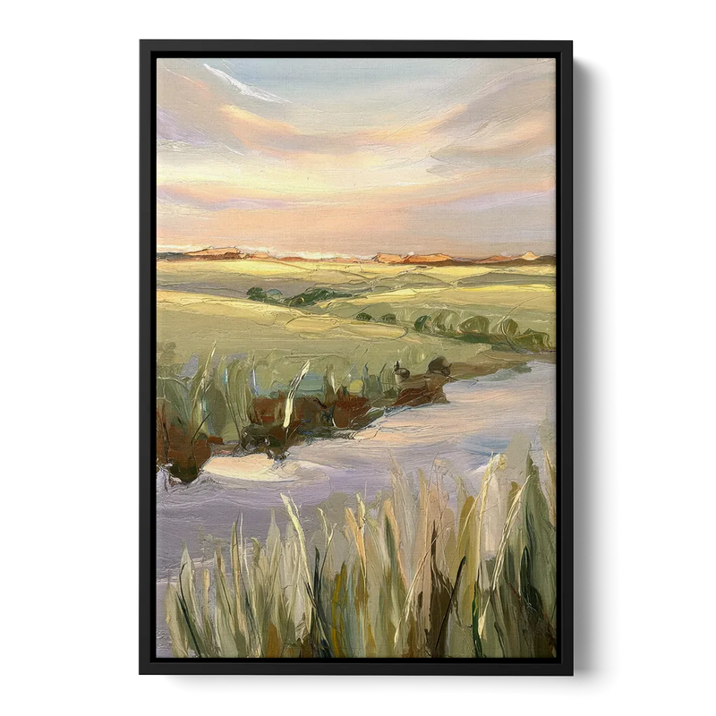 Wichita Scenic Horizons Front - Black Canvas Wall Art
