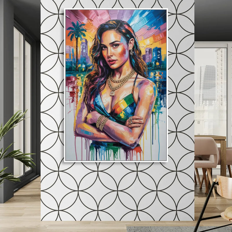 Wonder Grace Living Room - White Canvas Wall Art