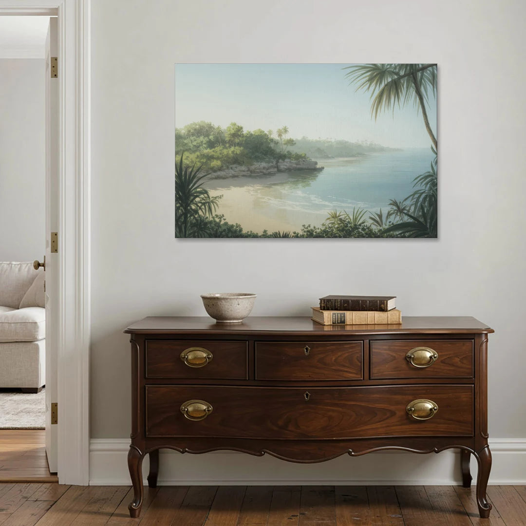 Xcaret Shoreline - Canvas Wall Art - Coffee Table - 48x32