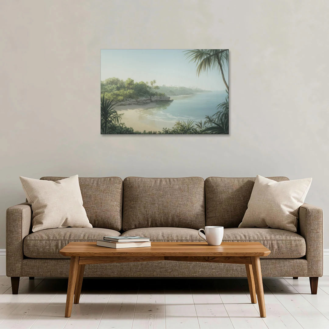 Xcaret Shoreline - Canvas Wall Art - Sofa - 36x24