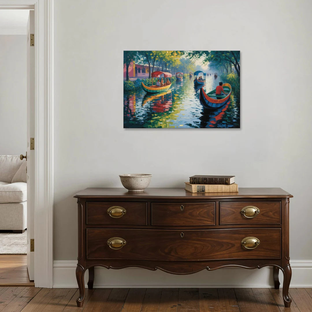 Xochimilco Canals - Canvas Wall Art - Coffee Table - 36x24