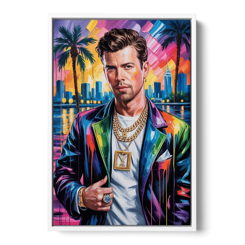 Yellow Dust Front - White Canvas Wall Art