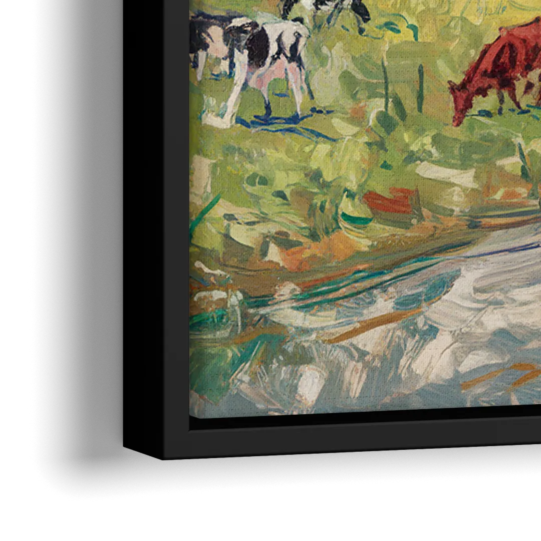Lancaster PA Seasons - Close-Up Black Frame Canvas