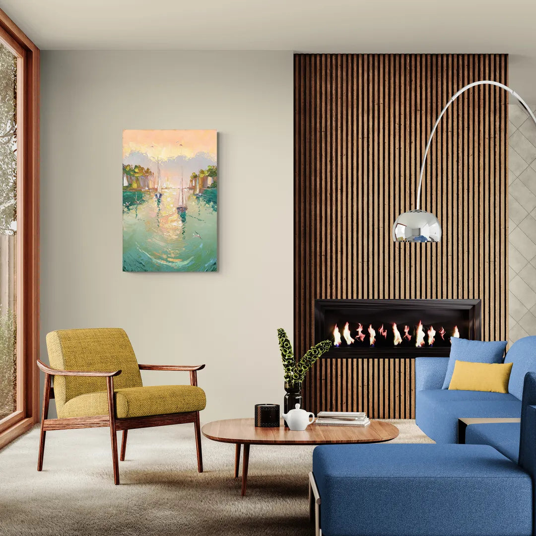 Dunedin Harbor View - Canvas Wall Art Living Room