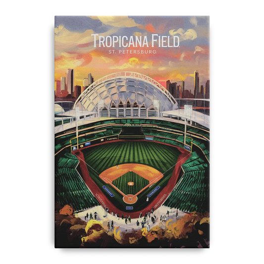 St. Petersburg Tropicana Field Scene - Canvas Wall Art