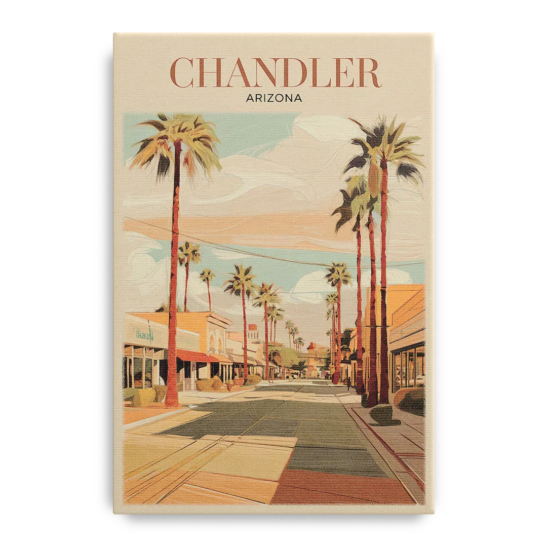 Chandler Downtown Streets - Canvas Wall Art