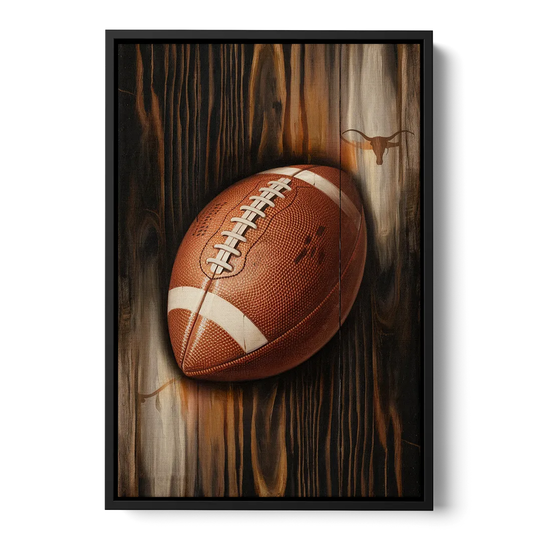 Austin UT Football Energy - Black Frame Canvas
