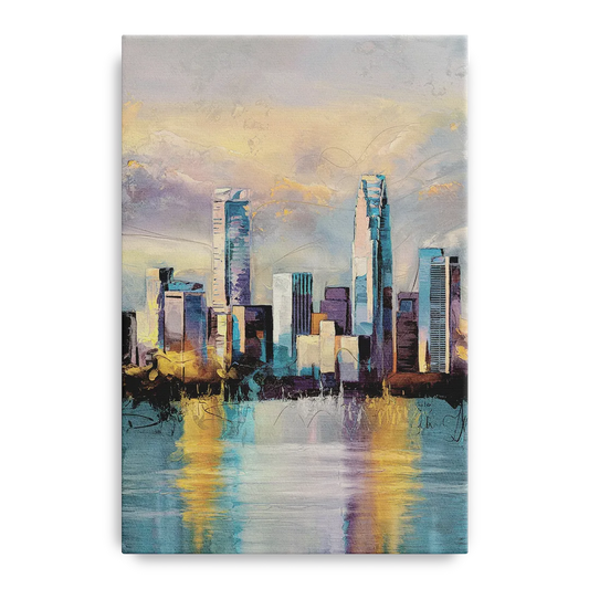 Charlotte Uptown Skyline - Canvas Wall Art
