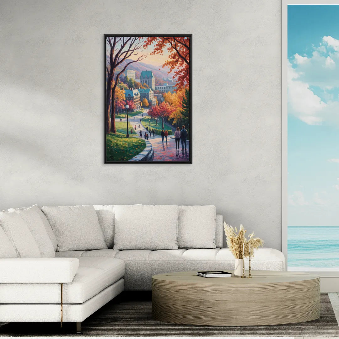 McGill University Montreal - Living Room Black Frame Canvas