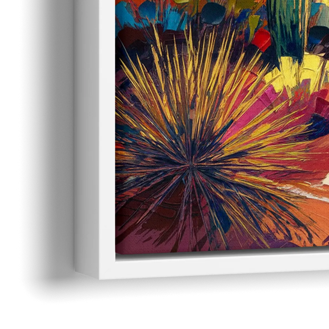 Chandler Vibrant Southwest - Close-Up White Frame Canvas