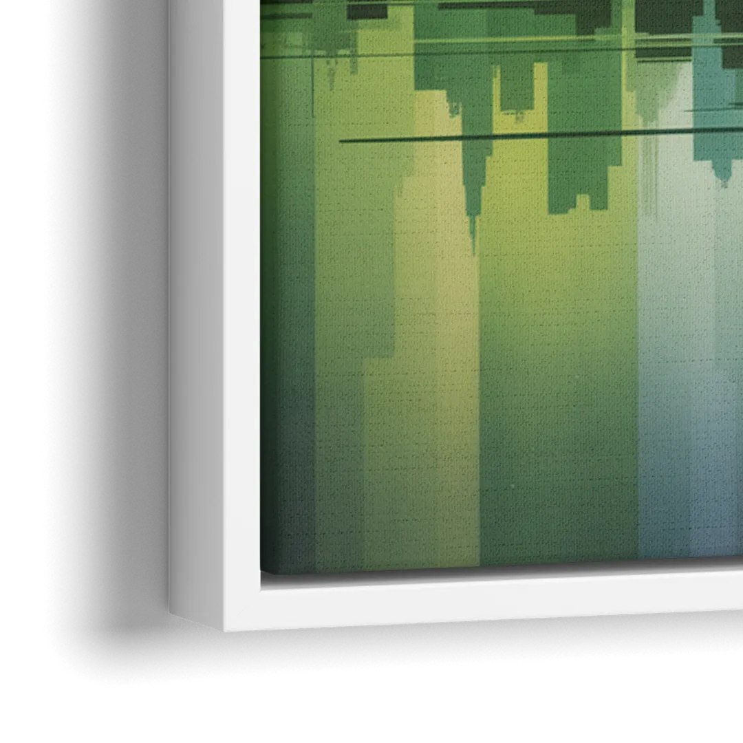 Capital Lights - Close-Up White Frame Canvas