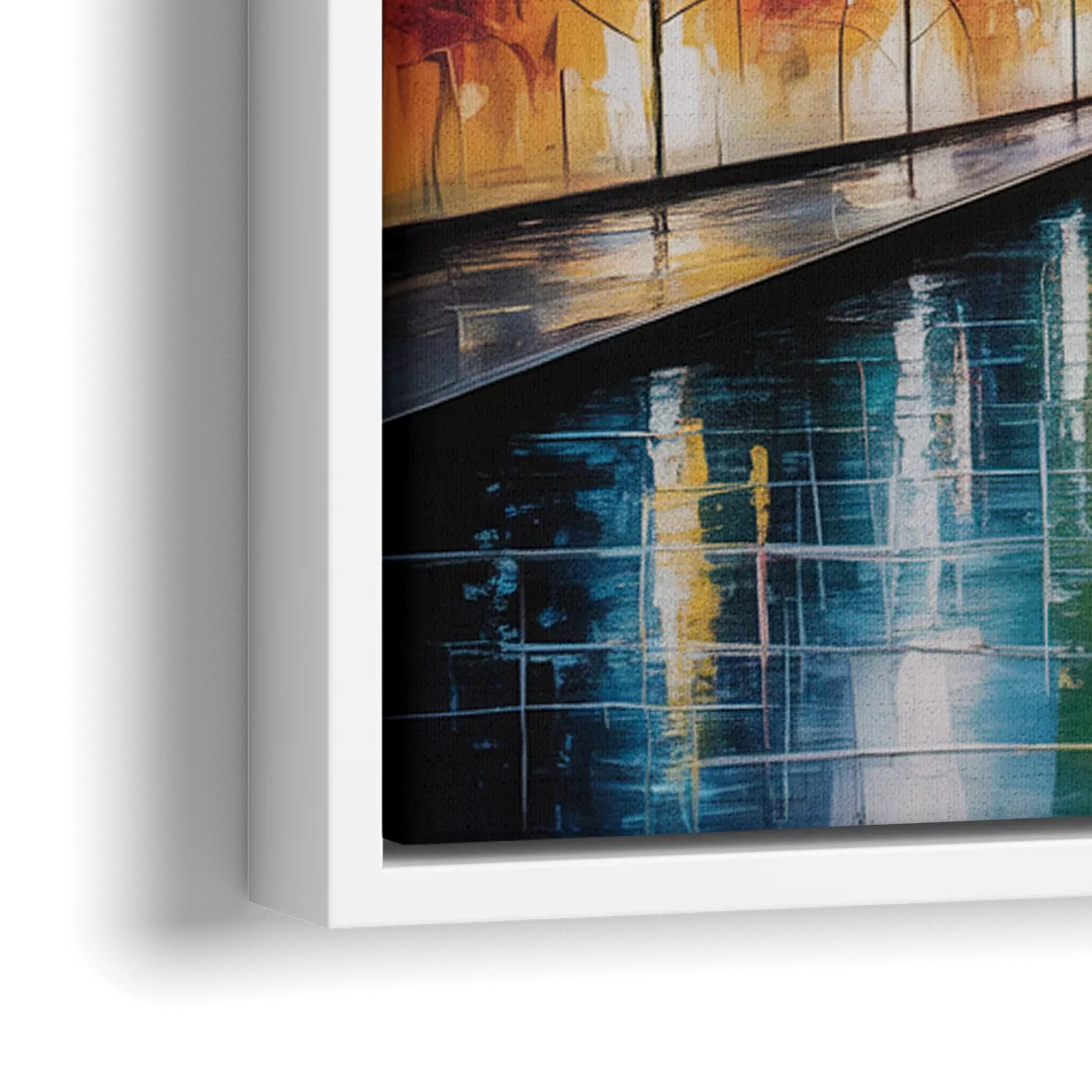 Montreal Fireworks Festival - Close-Up White Frame Canvas