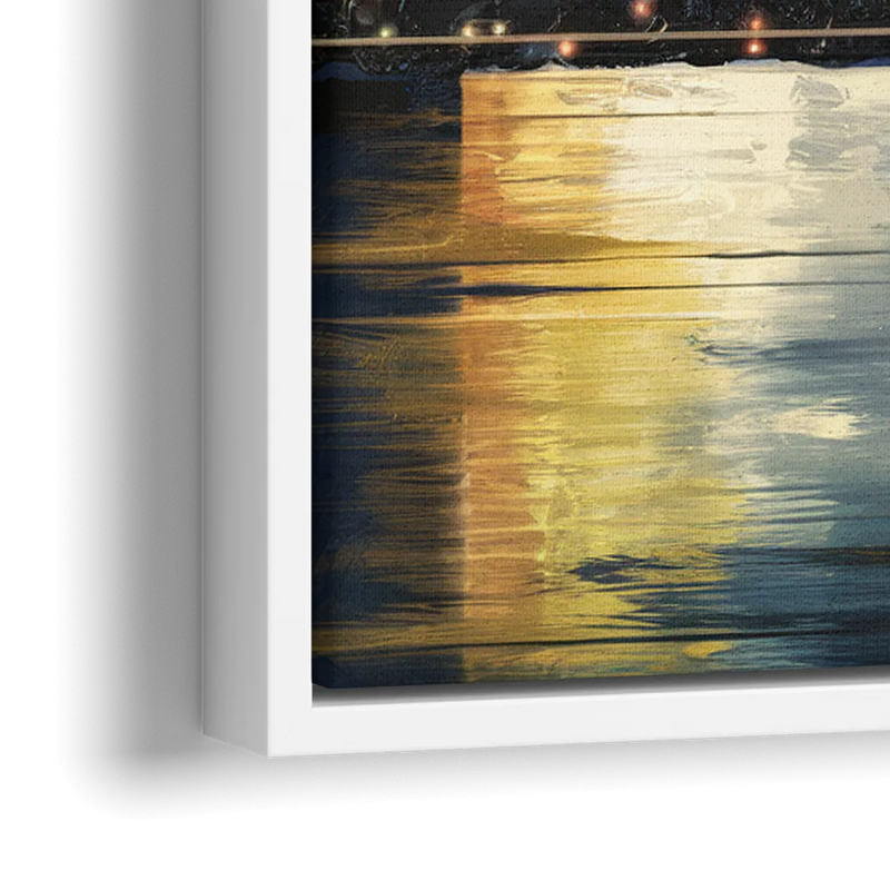 Irving Downtown Skyline - Close-Up White Frame Canvas