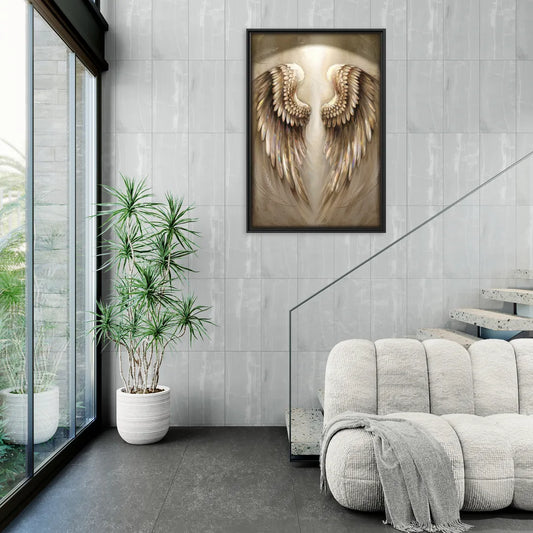 Nashville Wings Mural Tribute - Living Room Black Frame Canvas