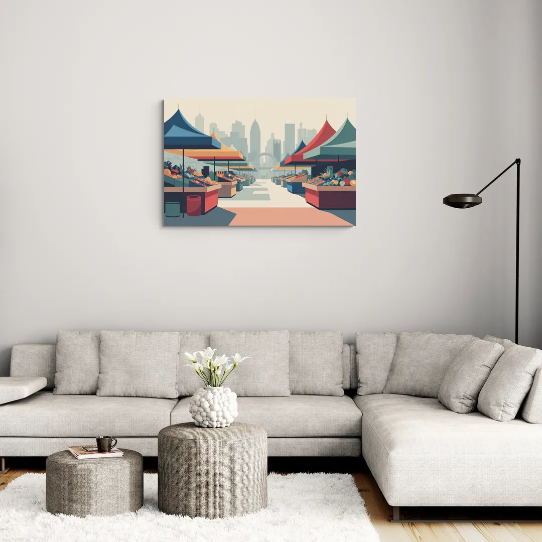 Jean Talon Market - Canvas Wall Art Living Room
