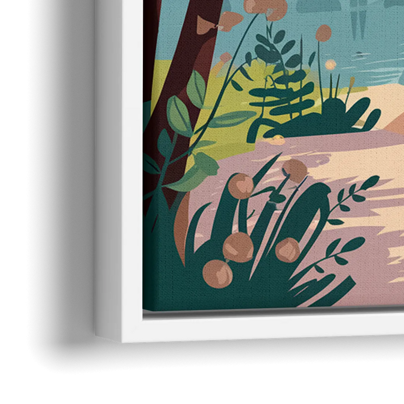 Springfield Parks And Trails - Close-Up White Frame Canvas